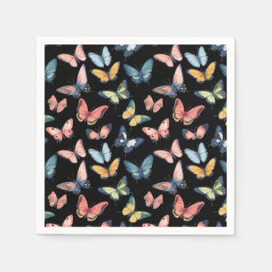 Serviette En Papier Beau Papillon coloré imprimé