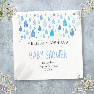 Serviette En Papier Beau Raindrops Couples Baby shower Saupoudrer