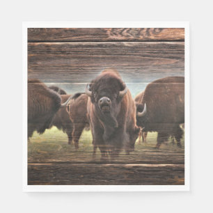Serviette En Papier Beau troupeau de bisons