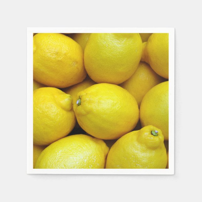 Serviette En Papier Beaucoup de citrons jaunes (Devant)