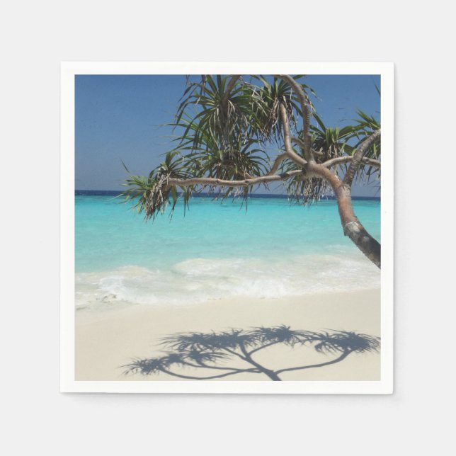 Serviette En Papier Beautiful Tropical Beach (Devant)