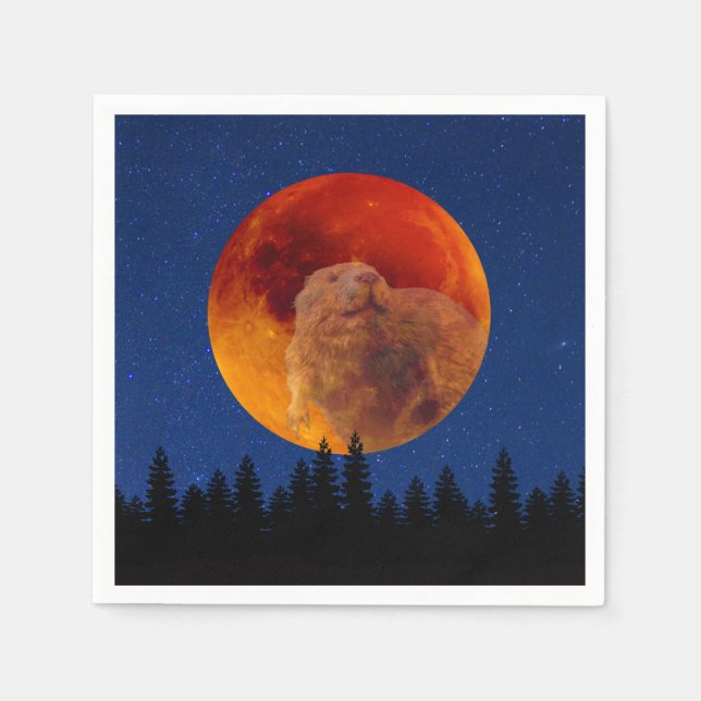 Serviette En Papier Beaver Moon en novembre (Devant)