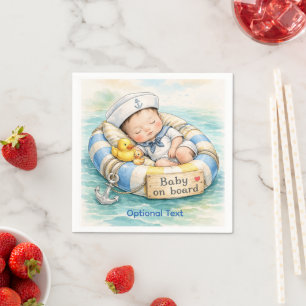 Serviette En Papier Bébé à bord Baby Shower 