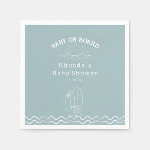 Serviette En Papier Bébé à bord du Baby shower de surf