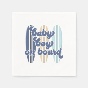 Serviette En Papier Bébé à bord Planche de surf Fête de naissance bébé