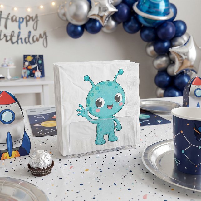 Serviette En Papier Bébé Alien Espace Monstre Mignon (Créateur téléchargé)