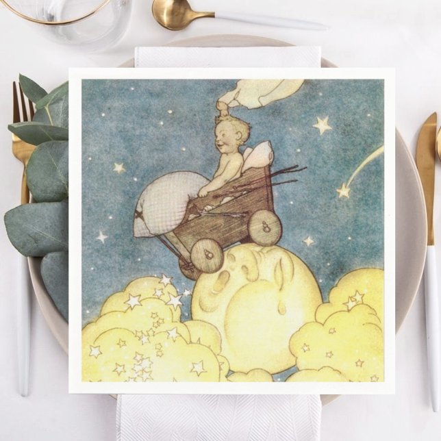 Serviette En Papier Bébé Aventures avec papier lune (Créateur téléchargé)