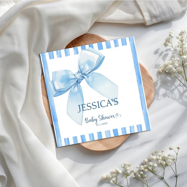 Serviette En Papier Bébé Bébé Bleu Bienvenue au déjeuner (Créateur téléchargé)