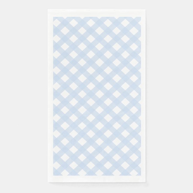 Serviette En Papier Bébé Bleu Pays Style En vichy Motif (Devant)