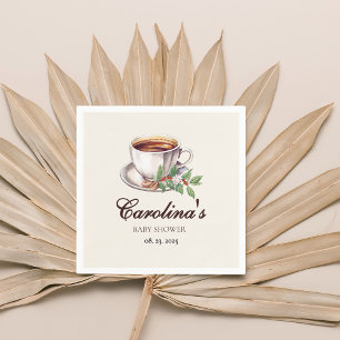 Serviette En Papier Bébé brasse Baby shower brun café