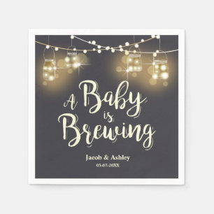 Serviette En Papier Bébé brasse barbecue Baby shower couples serviette