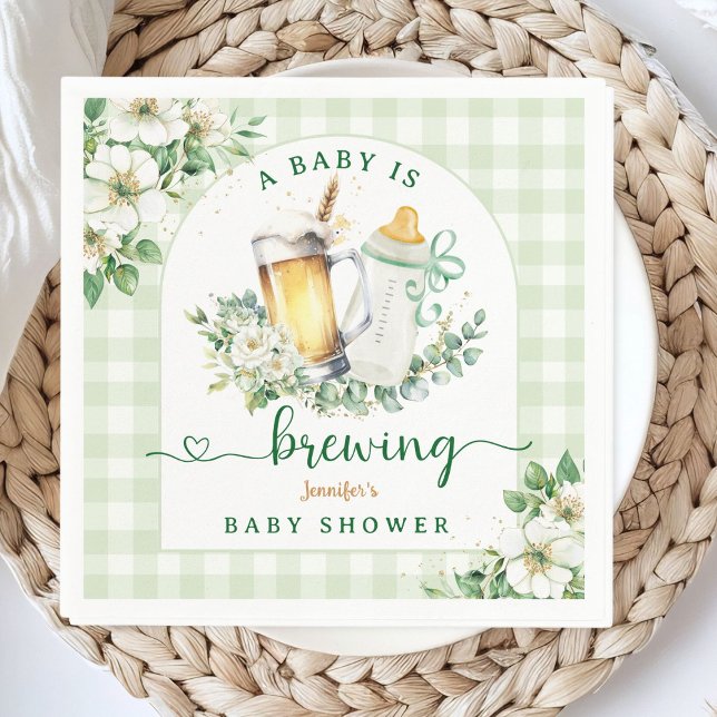 Serviette En Papier Bébé brasse Bière papier Baby shower Napkin (Créateur téléchargé)