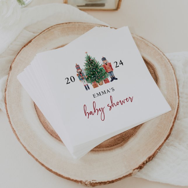 Serviette En Papier Bébé Casse-Noisette (Nutcracker Baby Shower Napkins by Painted Paperie)