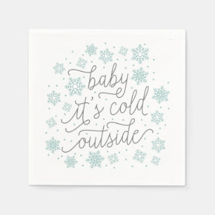 Serviette En Papier Bébé c'est décor extérieur froid de baby showe