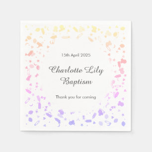 Serviette En Papier Bébé Confetti Baptême