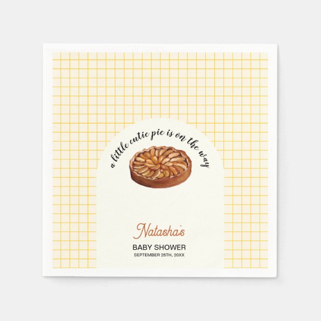 Serviette En Papier Bébé de Thanksgiving Cutie Pie  (Devant)