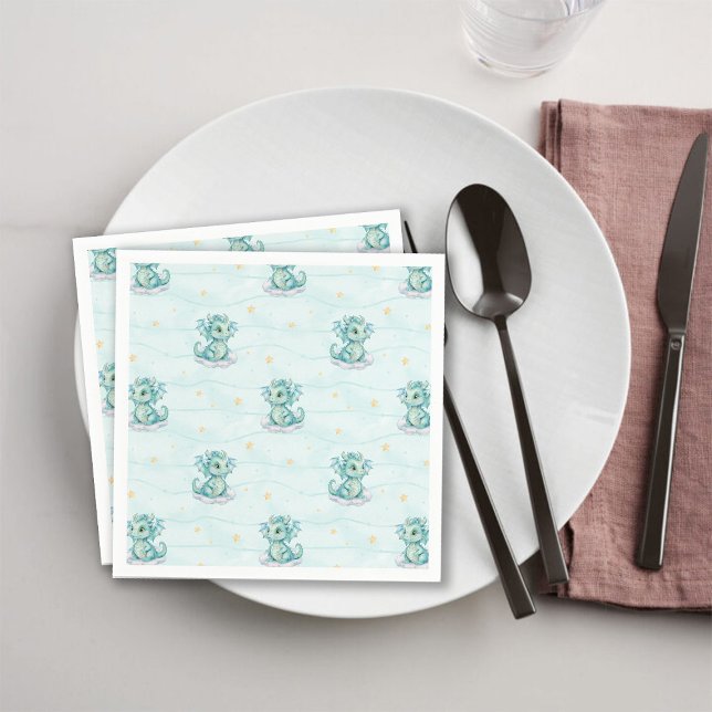 Serviette En Papier Bébé Dragon (Créateur téléchargé)