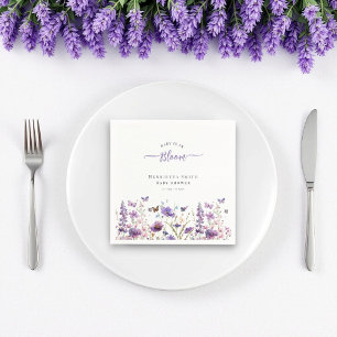 Serviette En Papier Bébé en fleur baby shower d'aquarelle moderne