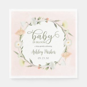 Serviette En Papier Bébé En Fleur Fleur sauvage Bébé Sprinkle