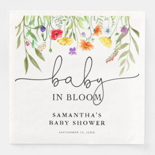 Serviette En Papier Bébé en fleur fleur sauvage coloré printemps fl
