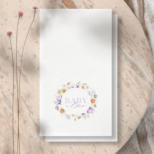 Serviette En Papier Bébé en fleurs (Créateur téléchargé)