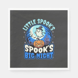 Serviette En Papier Bébé Fantôme sous la Lune d'Halloween