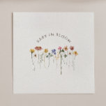 Serviette En Papier Bébé Fleur sauvage coloré dans le Baby shower en f<br><div class="desc">Ces serviettes en baby shower fleuris colorées et fleurs sauvages sont parfaites pour votre baby shower d'été simple et fantaisiste en bouho arc-en-ciel. Les fleurs aux couleurs rose, jaune, orange et or, qui donnent à ce produit l'impression d'un élégant jardin vintage minimaliste de printemps hippie. Le design moderne est artistique...</div>