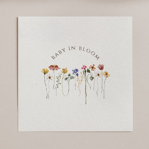 Serviette En Papier Bébé Fleur sauvage coloré dans le Baby shower en f