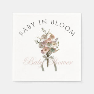 Serviette En Papier Bébé Fleur Sauvage Pressée en Fleur Sauna Bébé Boh