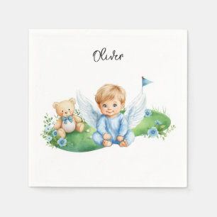 Serviette En Papier Bébé garçon de golf sur green de putting