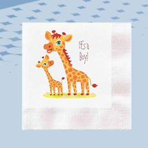 Bébé garçon Douche Griaffe Papier Napkin