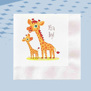 Serviette En Papier Bébé garçon Douche Griaffe Papier Napkin