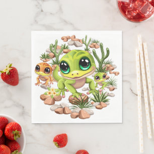 Serviette En Papier Bébé Geckos jote personnages de dessin