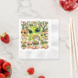 Serviette En Papier Bébé Geckos jote personnages de dessin