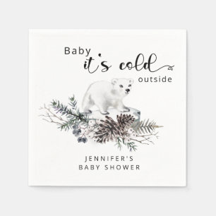 Serviette En Papier Bébé il fait froid dehors Baby shower