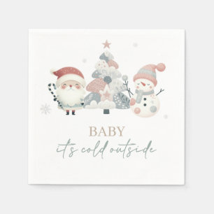 Serviette En Papier Bébé, il fait froid dehors Baby Shower
