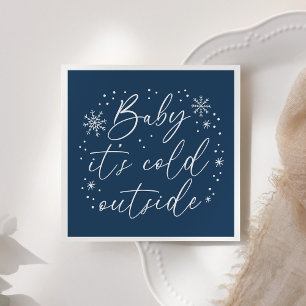 Serviette En Papier Bébé Il fait froid dehors Baby shower de flocons d