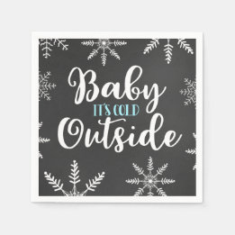 Serviette En Papier Bébé Il fait froid dehors Garçon Baby shower d'hiv