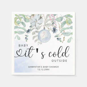 Serviette En Papier Bébé il fait froid dehors invitation pour une baby