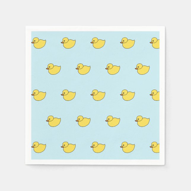 Serviette En Papier Bébé Jaune Canards Canards Canards Douche Partie s (Devant)