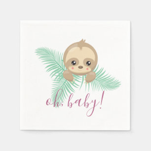 Serviette En Papier Bébé joli Sloth Oh Baby Baby shower Papier