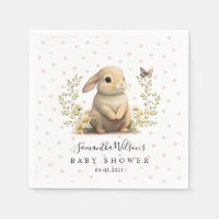 Bébé mignon lapin avec serviettes Baby shower Papi