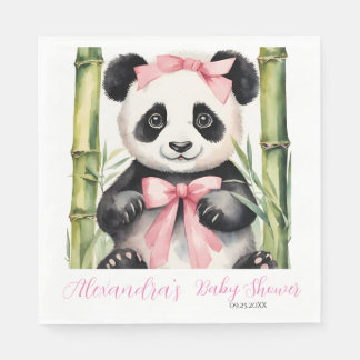 Serviette En Papier Bébé Panda ours filles Baby shower