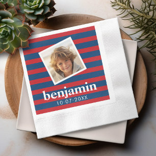 Serviette En Papier Bébé photo et anniversaire mignon garçon Motif 