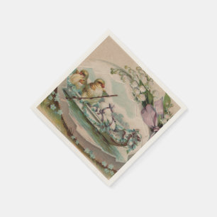Serviette En Papier Bébé Poussins de Pâques Papier d'aviron serviettes