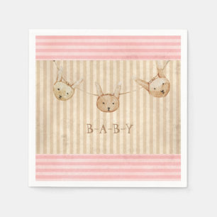 Serviette En Papier Bébé rose mignon Baby shower fille
