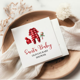 Serviette En Papier Bébé Santa Bébé Shower de Noël