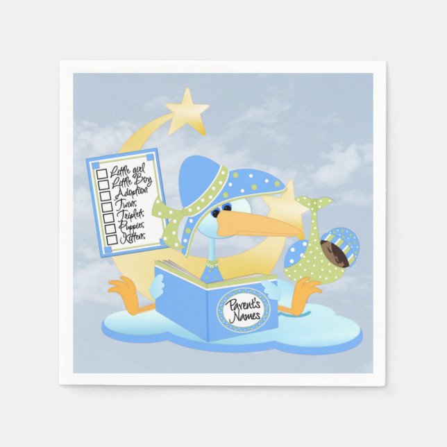 Serviette En Papier Bébé#Serviettes de cocktail standard (Devant)