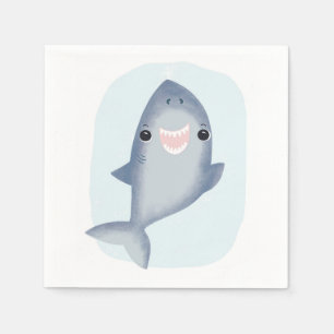 Serviette En Papier Bébé Shark Napkin pour les enfants garçons Ocean t