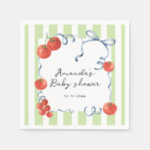 Serviette En Papier Bébé shower aquarelle tomate